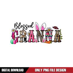 Blessed Granna Bunny Ears Happy Easter Day PNG