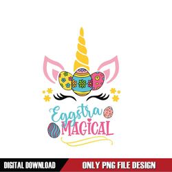 Eggstra Magical Easter Magic Day Unicorn PNG