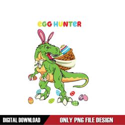 Happy Easter Dinosaur Egg Hunter Bunny PNG