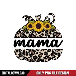 Mama Pumpkin Sunflower PNG