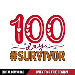 100 Days Surviror Digital Png File