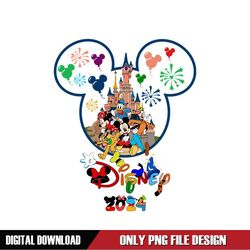 Mickey Mouse Friends Disney Magic Kingdom 2024 PNG