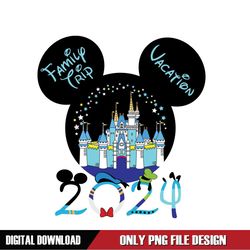 Disney Kingdom Family Trip Vacation 2024 PNG