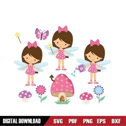 INSTANT Download Cute little fairy svg cut files. Personal and commercial