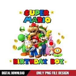 Super Mario Bros Birthday Boy PNG