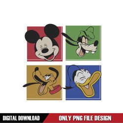 Disney Laughing Mickey Mouse and Friends PNG