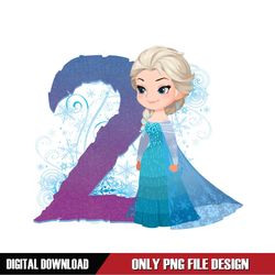 Frozen Princess Elsa Happy 2nd Birthday PNG