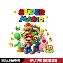 Super Mario Bros Cartoon Characters PNG