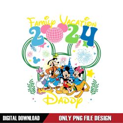 Daddy Mouse Friends Family Vacation 2024 PNG