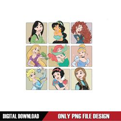 Disney World Princess Poster Retro PNG