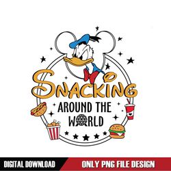 Donald Duck Snacking Around The World PNG