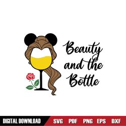 Beauty and The Bottle Belle and The Beast Wine SVG