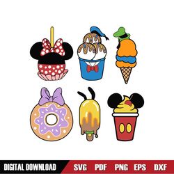 Mickey Friends Disney Snacking Vacation SVG