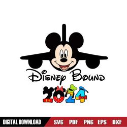 Mickey Airplane Disney Bound 2024 SVG