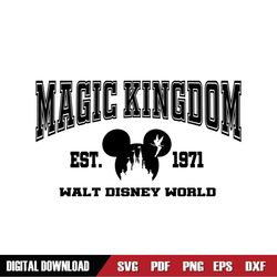 Walt Disney World Magic Kingdom Est 1971 SVG