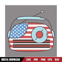 American Flag Radio 4th Of July Day SVG