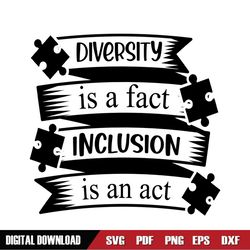 Autism Diversity Is A Fact Inclusion Is An Act SVG