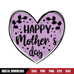 Happy Mother Day Heart Doodle SVG