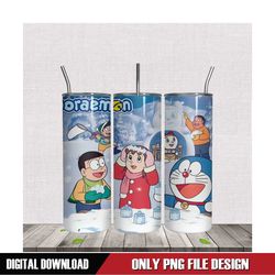 Doraemon With Friends Under The Snow Tumbler PNG