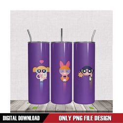Purple Power Girls Coffee Drinks Design PNG