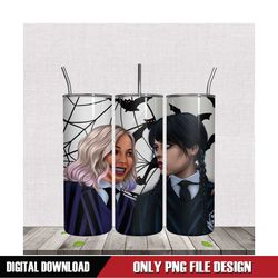 Enid Sinclair And Wednesday Tumbler Design PNG
