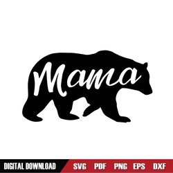 Mama Bear Silhouette SVG