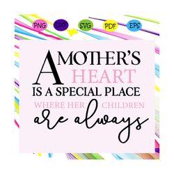 A mothers heart is a special place svg, Happy mothers day svg, mothers day svg, mothers day gift, mothers day lover, mot