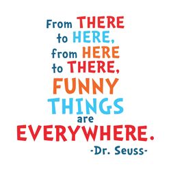 Dr Seuss From There To Here Svg, Dr Seuss Svg, Dr Seuss Book, Dr Seuss Vector, Seuss Svg, Seuss Book Svg, Cat In The Hat
