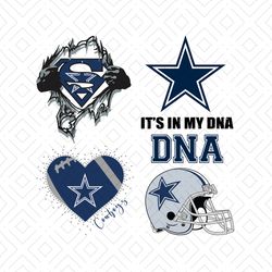 Dallas Cowboys SVG, Cowboys Logo SVG, Superman Cowboys SVG, Cowboys In My DNA SVG, NFL SVG