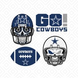 Dallas Cowboys SVG, Cowboys SVG, Go Cowboys SVG, Skull Helmet Cowboys SVG, NFL SVG, Football Team Logo SVG