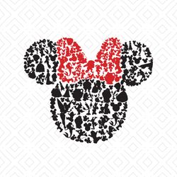 Minnie Head With Red Bow Svg, Disney Svg, Minnie Svg, Mickey Svg, Disneyland Svg, Princess Svg, Prince Svg, Disney Princ