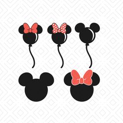 Mickey Mouse Balloon Head SVG, Mickey & Minnie Mouse SVG, Magic Kingdom SVG, Family Vacation SVG, Disney SVG