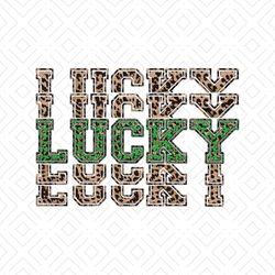 Lucky Svg, St. Patricks Day Svg, Leopard Word Svg, Green Words Svg, Patricks Day Svg, Shamrocks Svg, Lucky Leaf Svg, Luc