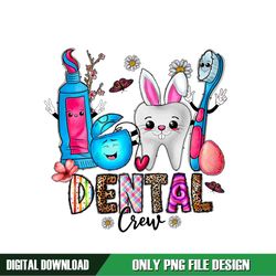 Dental Crew Bunny Ears Funny Happy Easter Day PNG