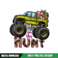 Monster Truck Easter Camouflage Bunny On The Hunt PNG