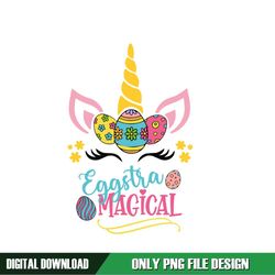 Eggstra Magical Easter Magic Day Unicorn PNG