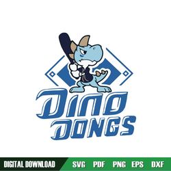 Dinosaur Baseball Ding Dongs Funny SVG