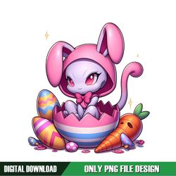 Meowtwo Pokemon Easter Egg Digital Download File