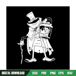 HatBox Goofy Haunted Mansion SVG, Haunted Mansion SVG, Halloween HatBox Ghost PNG DXF