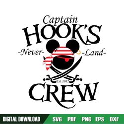 Mickey Captain Hooks Crew SVG