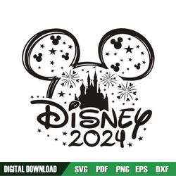 Mickey Disneyland Castle 2024 SVG