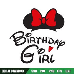 Minnie Mouse Ears Of The Birthday Girl SVG