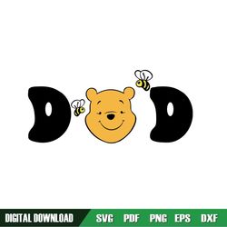 Disney Dad Winnie The Pooh Bear SVG
