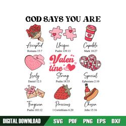 God Says You Are Strong Valentines Day SVG