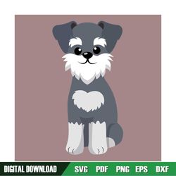 Standard Schnauzer Cartoon Puppy Vector SVG