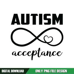 Autism Acceptance Infinity Loop Design PNG