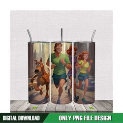 Scooby Doo Characters Running In City 20oz Tumbler PNG