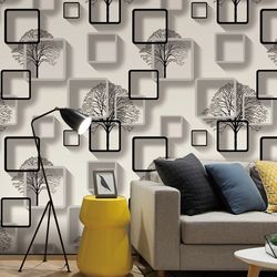 Home Decoration Squares Pattern Wall Paper Roll,  Modern 3d Wallpaper For Living room Bedroom TV Background Home Decor