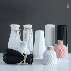 Payty Wedding Decoration Ornament, Flower Pot Basket Home Living Room , 1 Piece Nordic Modern Plastic Flower Vase