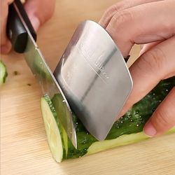 New Kitchen Hand Finger Protector Guard Stainless Steel Chop Slice Shield Cook Tool